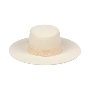 LACK OF COLOR HAT: sierra ivory wool hat, NEVER BEEN WORN!!!!